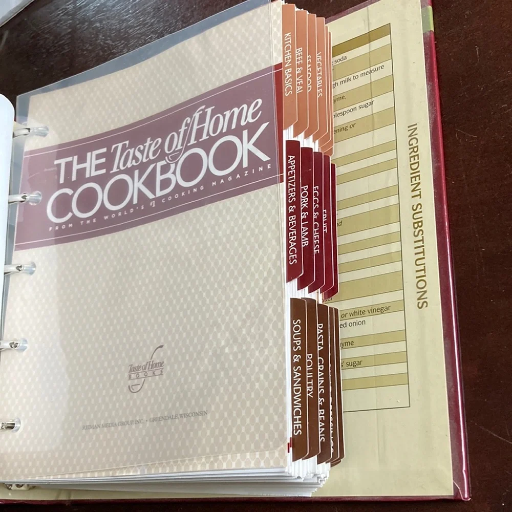 ✅Taste Of Home Red and White Kitchen Cookbook